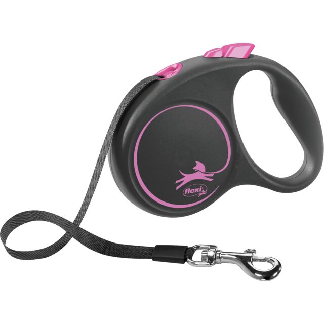 Flexi black dizajn L 5m roze