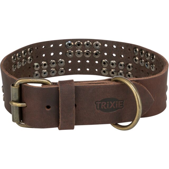 Rustik kožna ogrlica M 38 47 cm/40 mm tamno braon