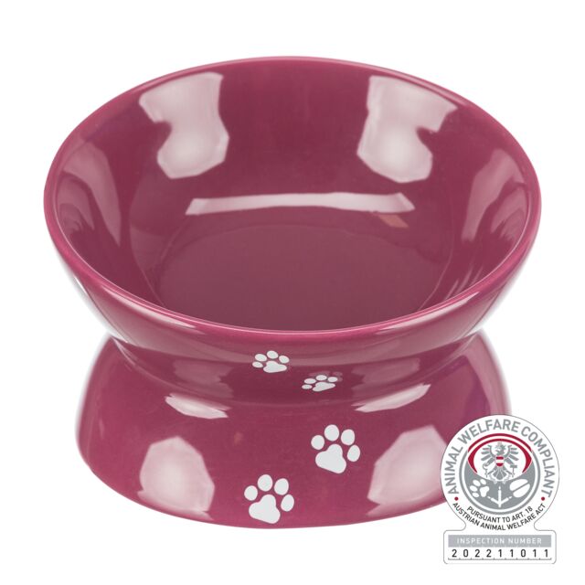 Keramička činija visoka roze sa šapicama 015l 13cm