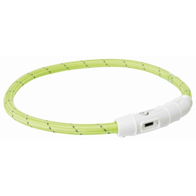 Svetleća ogrlica USB M-l 45cm/7mm zelena