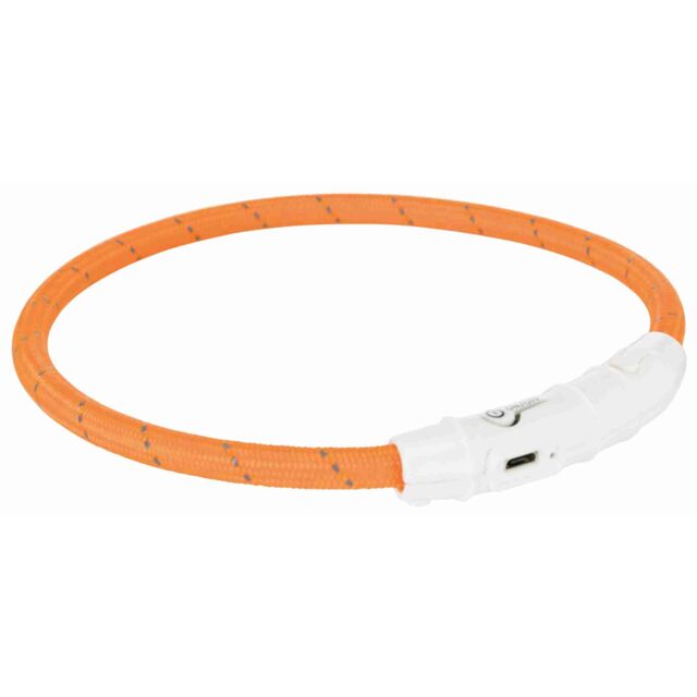 Svetleća ogrlica USB L-XL 65cm/7mm narandzasta