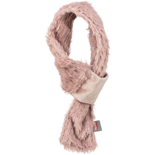 Xmas šal pliš S  50cm roze
