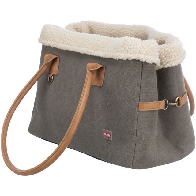 Torba rachel 25x30x40cm sivo/braon sa tedy plišom do 7kg