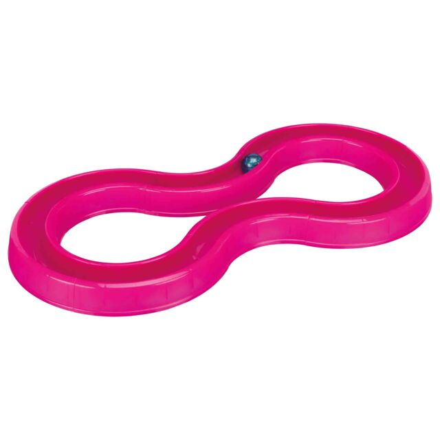 Igračka za mače zmijica sa lopticom pink