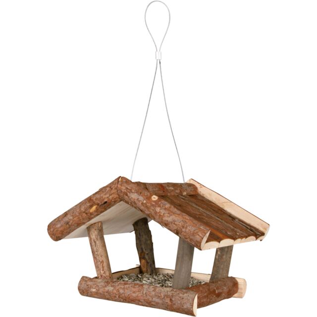 Hranilica za ptice za kačenje 32x23x20cm prirodno