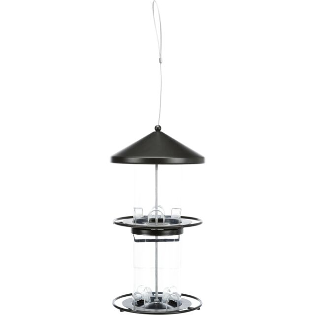 Hranilica za ptice 2300ml/36cm crna
