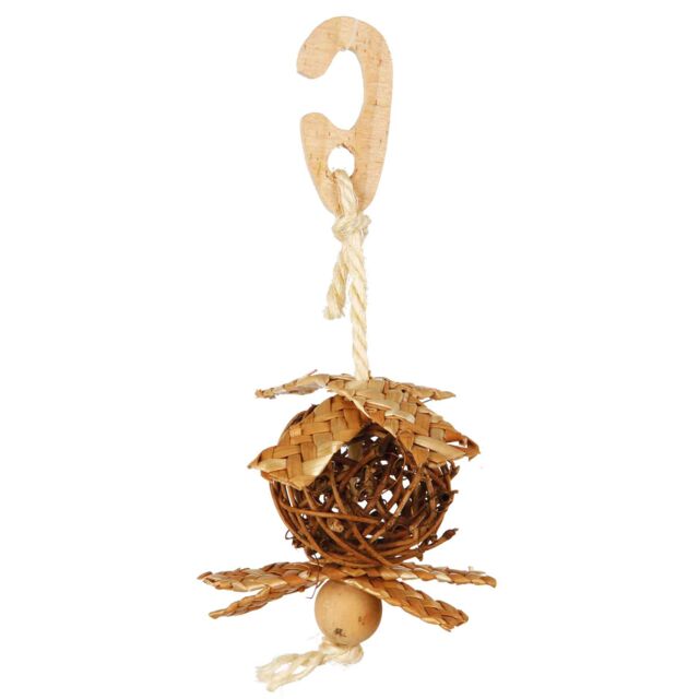 Igračka za ptice pletena lopta na kanapu 55cm