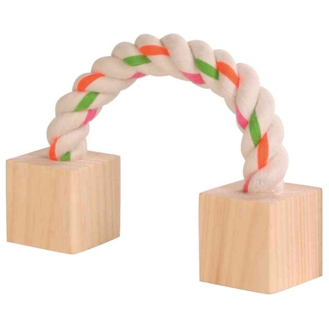 Uže sa drvenim kockama za hrčke 20cm