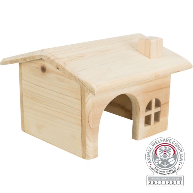 Kućica za hrčka drvena 15x11x15cm