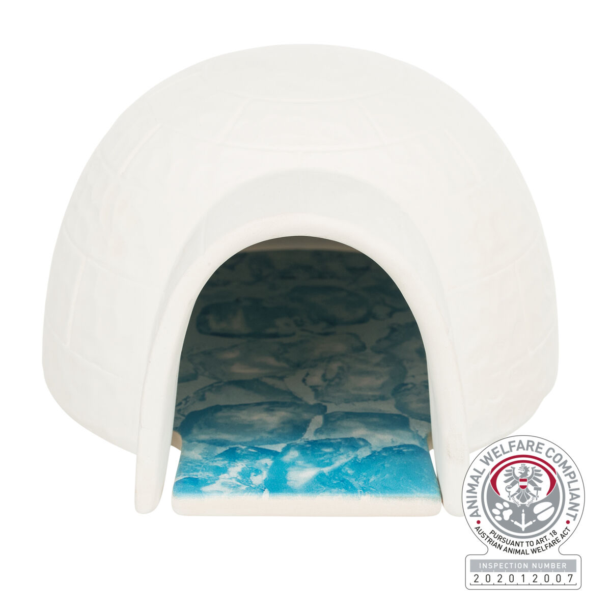 Iglo sa rashladnom podlogom za glodare keramički 13x9x15cm