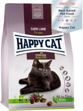 Happy cat za sterilisane mačke jagnjetinja 10kg